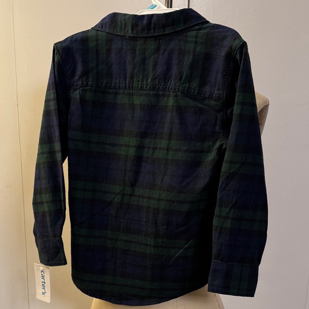 Carter's Green and Blue Plaid Button Down Shirt - Picture 5 of 5
